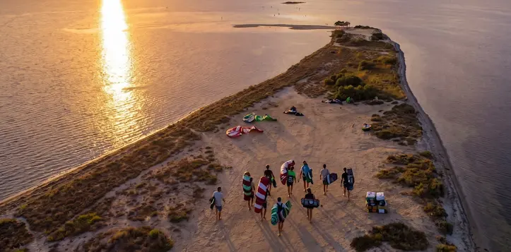 Gemeinsame Zeit in der Kite-Base auf Sardinien